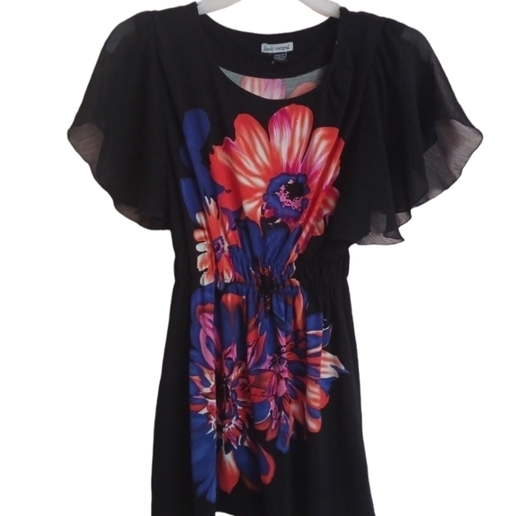 Body Central Black Floral Mini - Picture 2 of 5